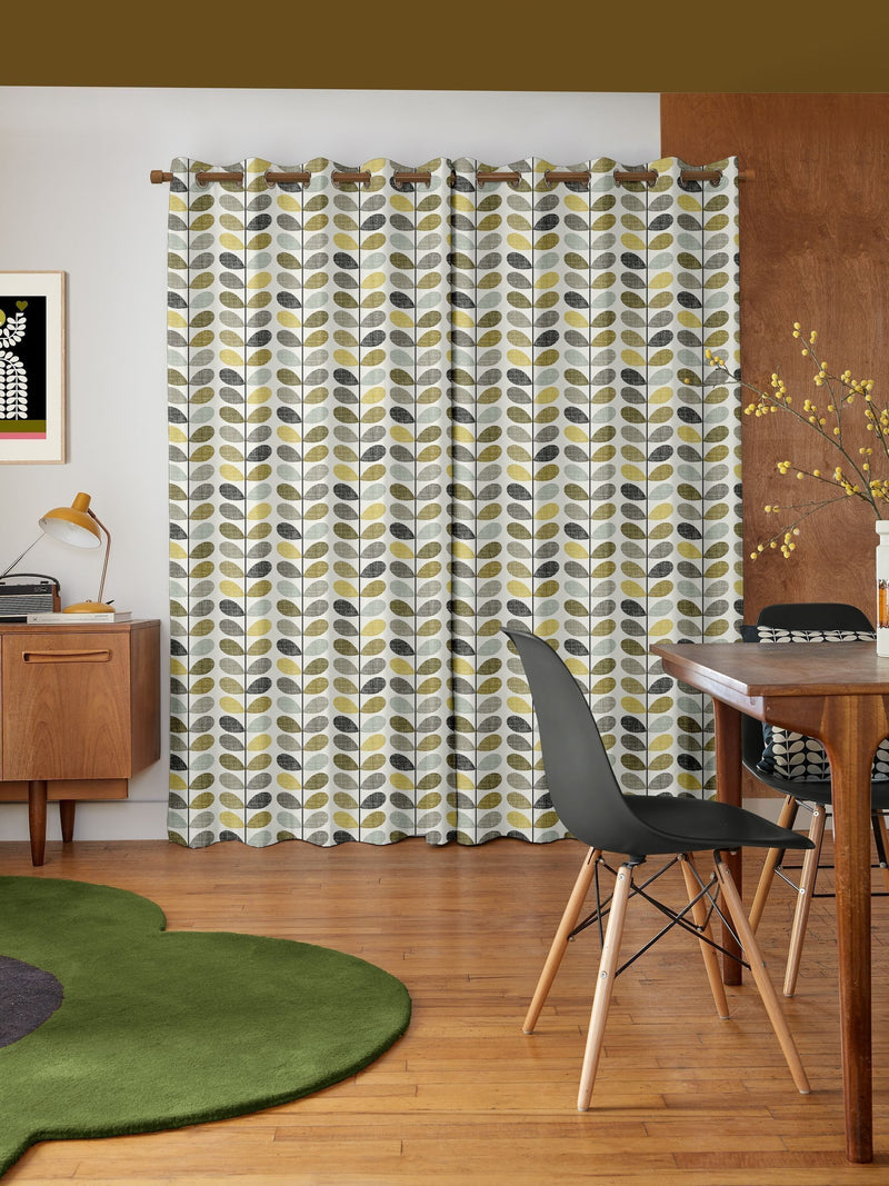 Orla Kiely scribble stem curtains seagrass duckegg blue - British product