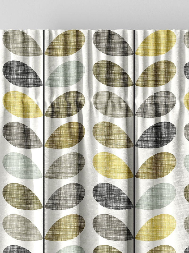 Orla Kiely scribble stem curtains seagrass duckegg blue - British product