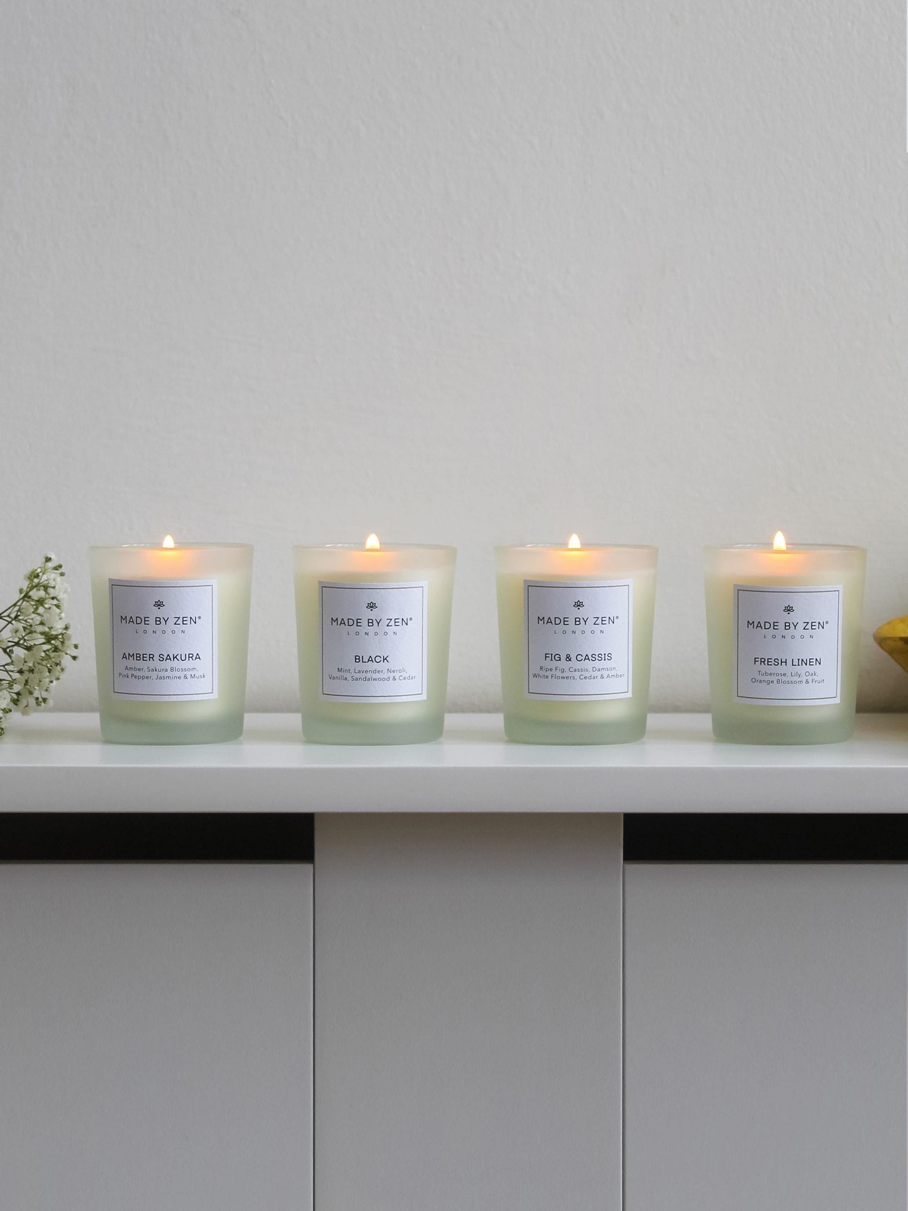 Made by Zen signature scented candle gift set 4x70g - British product