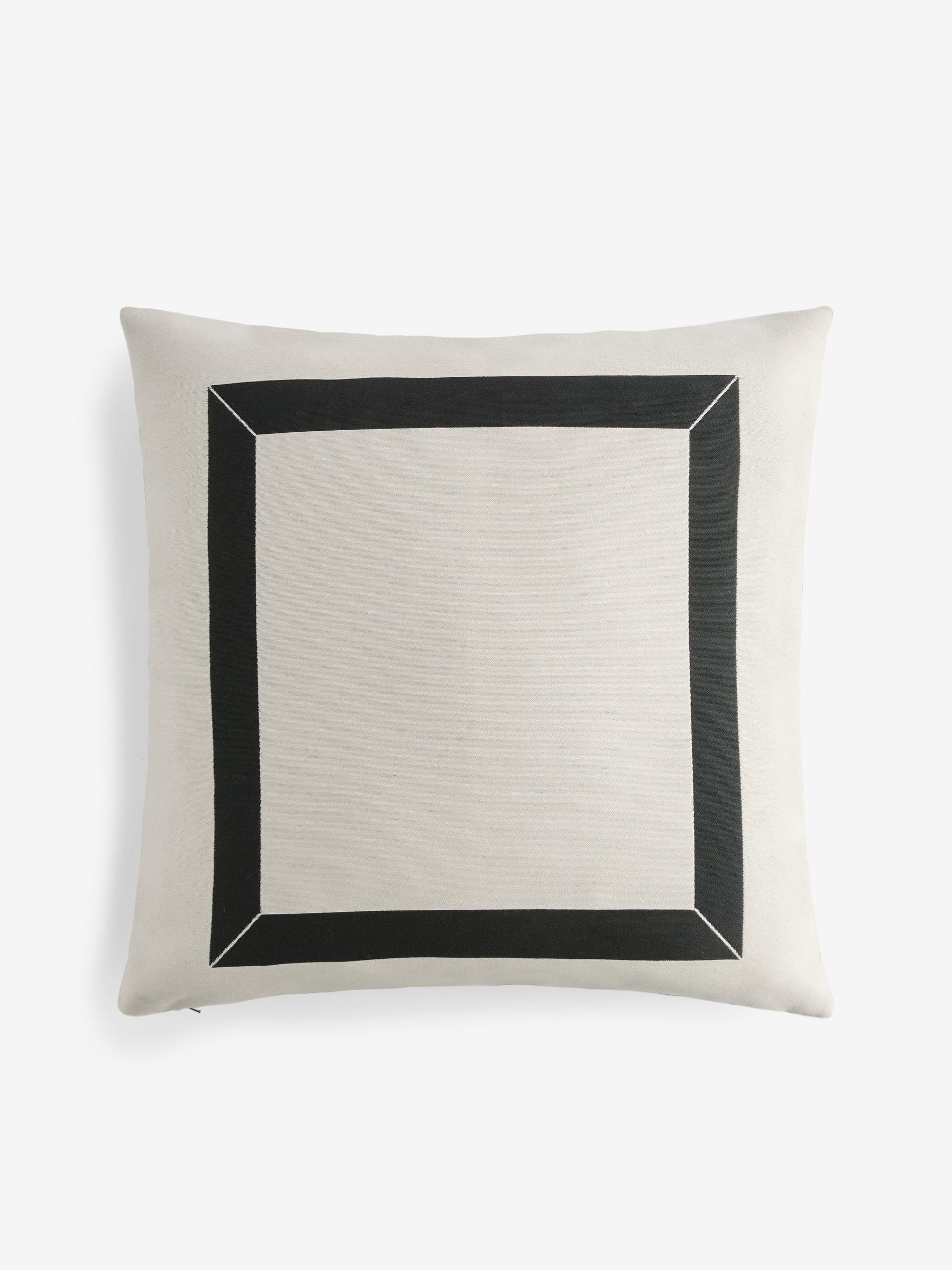 Sosandar Natural Serafina Jacquard Border Cushion 50cm (British brand)