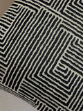 Sosandar black Novara woven geo cushion 50cm - British product
