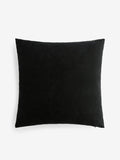 Sosandar black Novara woven geo cushion 50cm - British product