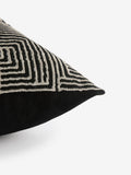 Sosandar black Novara woven geo cushion 50cm - British product