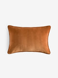Rockett St George caramel stripe cotton velvet cushion 40x59cm - British product