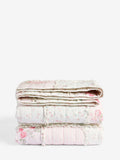 Shabby Chic pink floral ruffled patchwork bedspread, imported from the UK