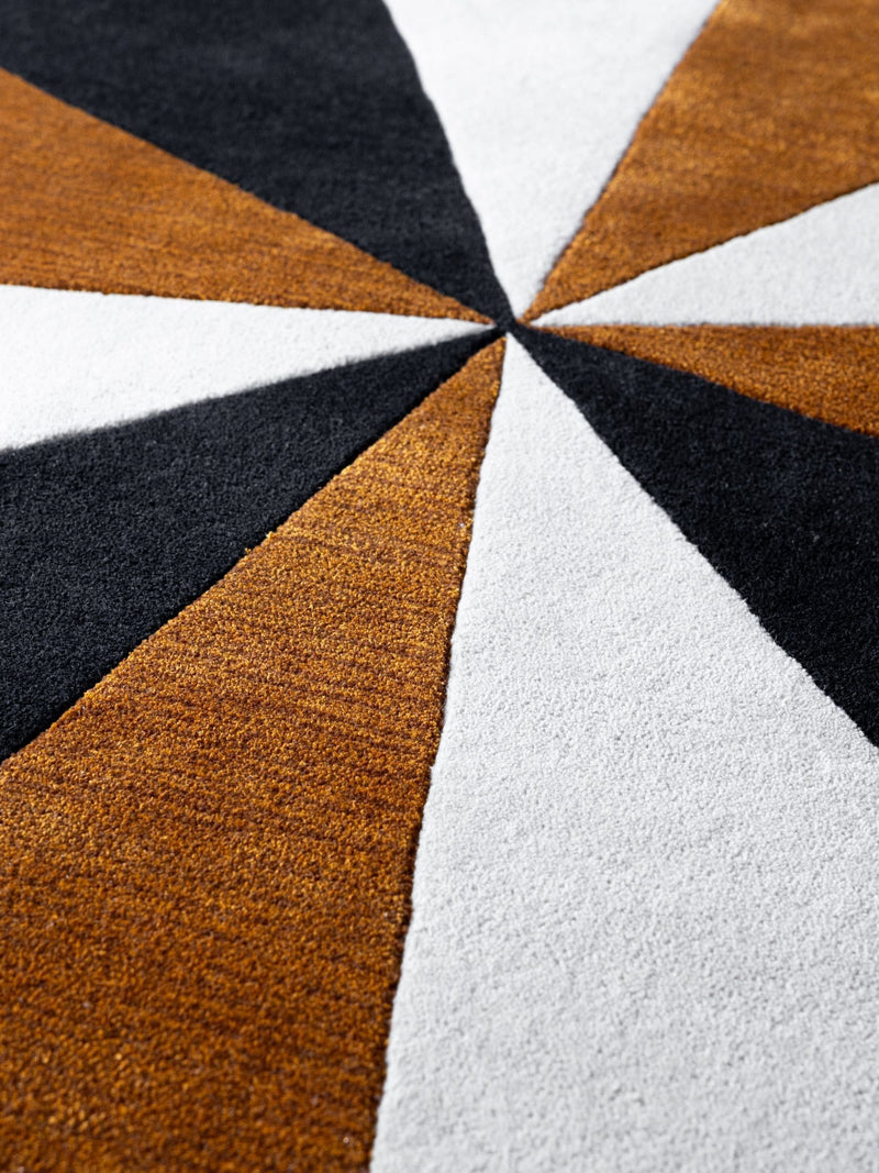 Rockett St George multi starburst tufted rug, imported from the UK
