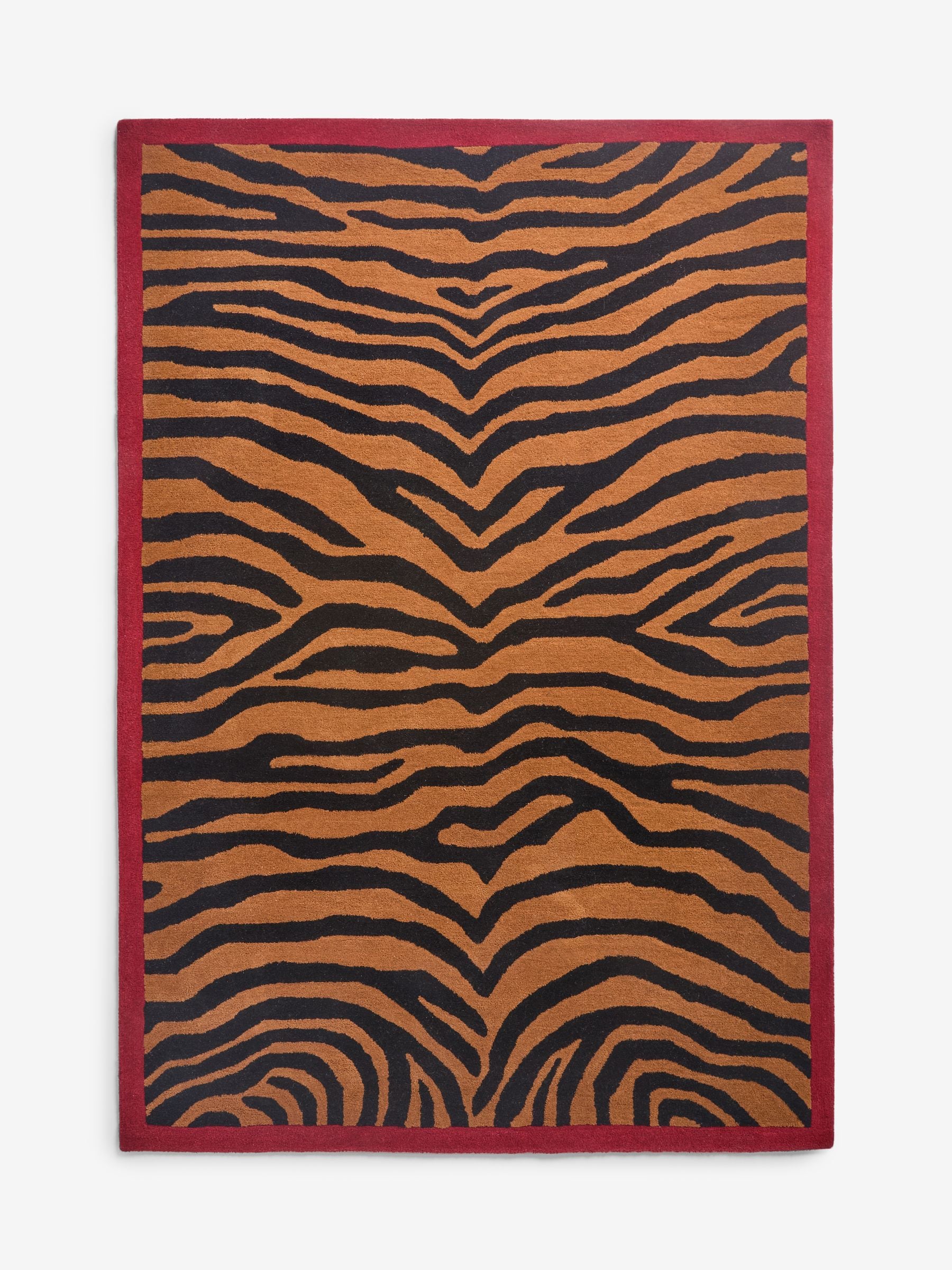 Rockett St George tiger print wool tufted rug - British product