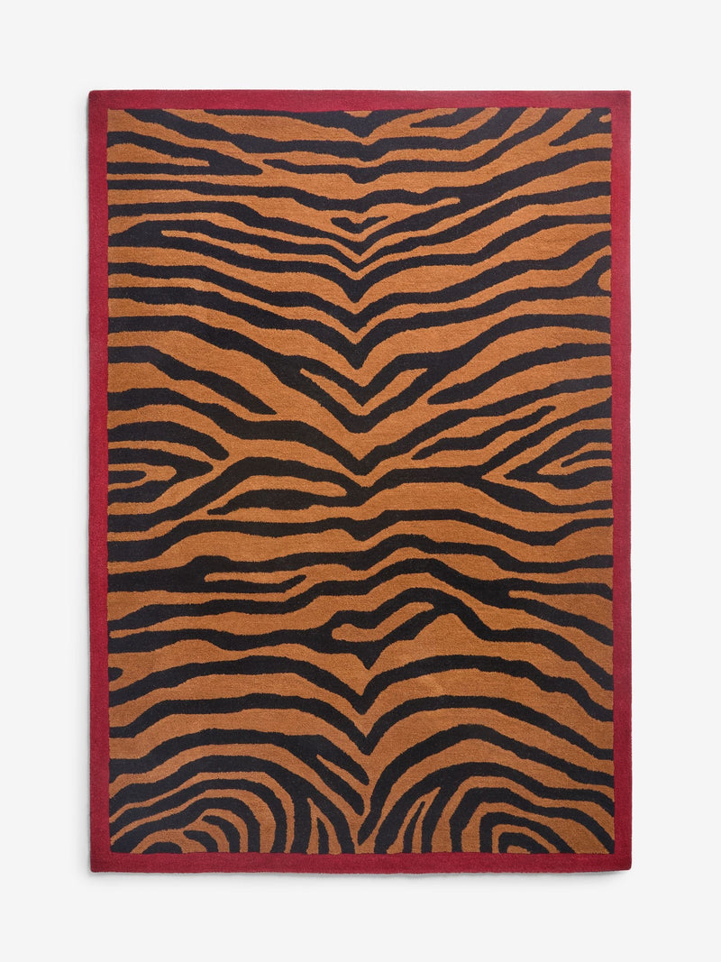 Rockett St George tiger print wool tufted rug - British product