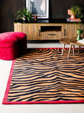 Rockett St George tiger print wool tufted rug - British product
