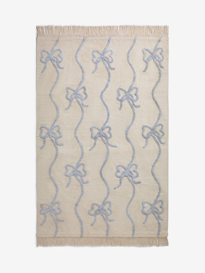 Cath Kidston blue ribbon and bows rug, imported from the UK