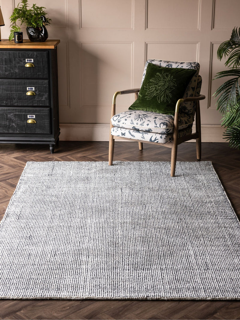 Rockett St George black dotty tufted rug, UK version