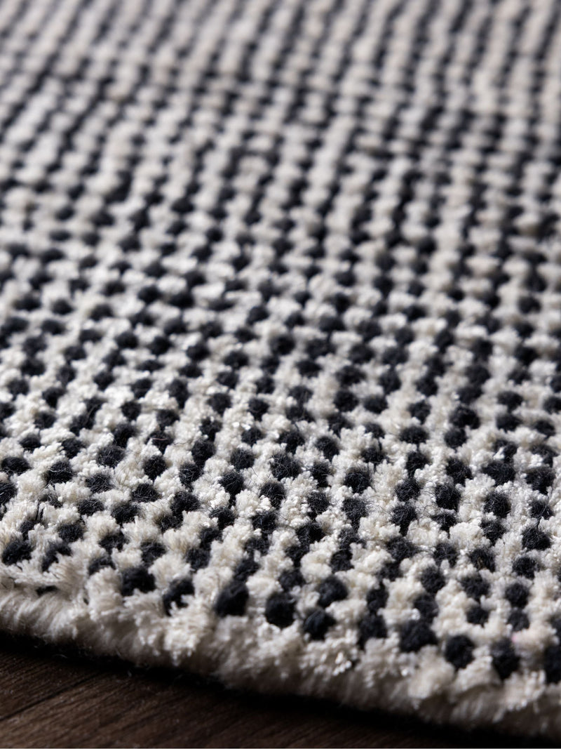 Rockett St George black dotty tufted rug, UK version