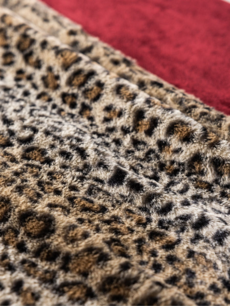 Rockett St George burgundy faux fur throw, imported from the UK