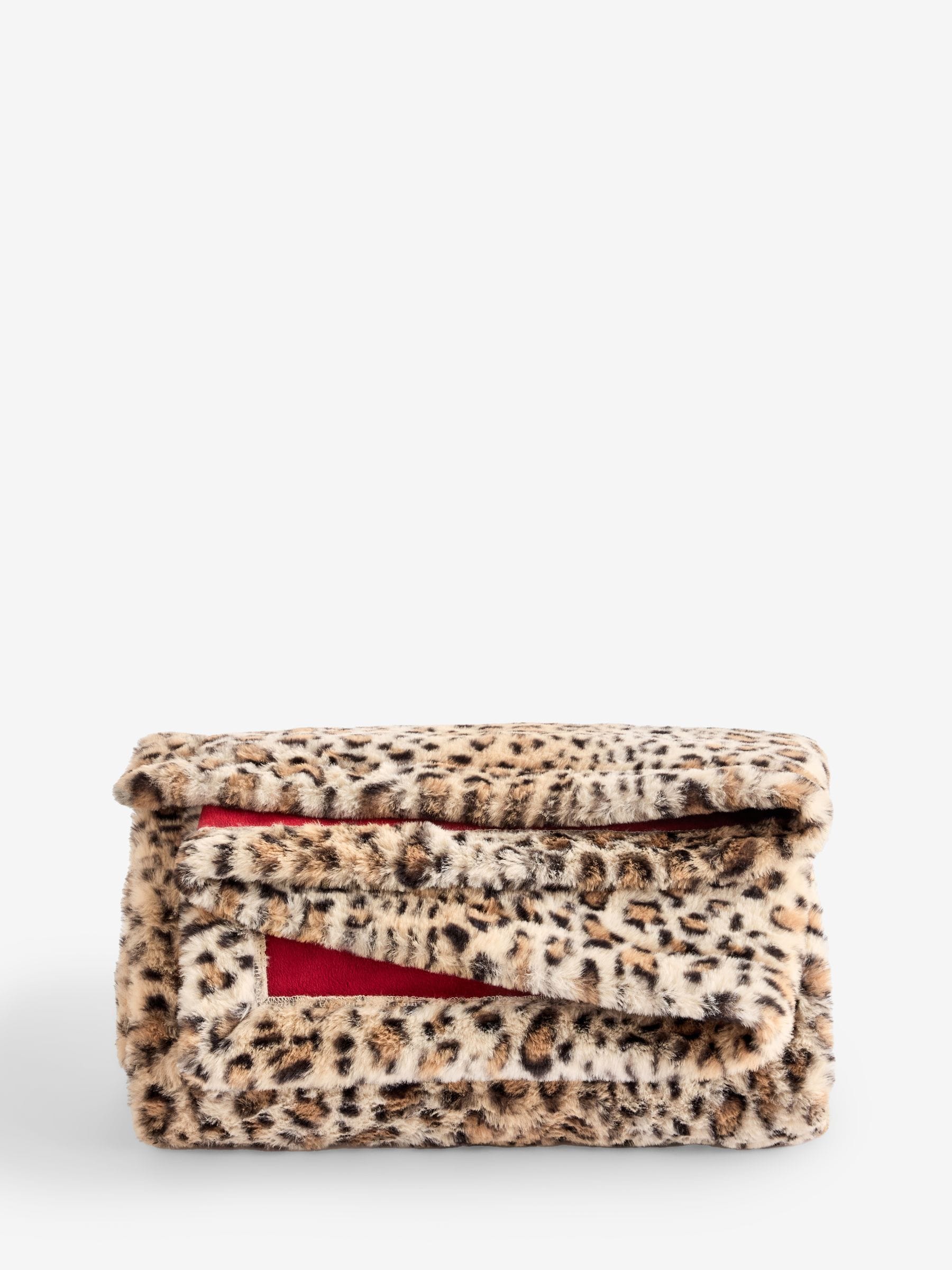 Rockett St George burgundy faux fur throw, imported from the UK