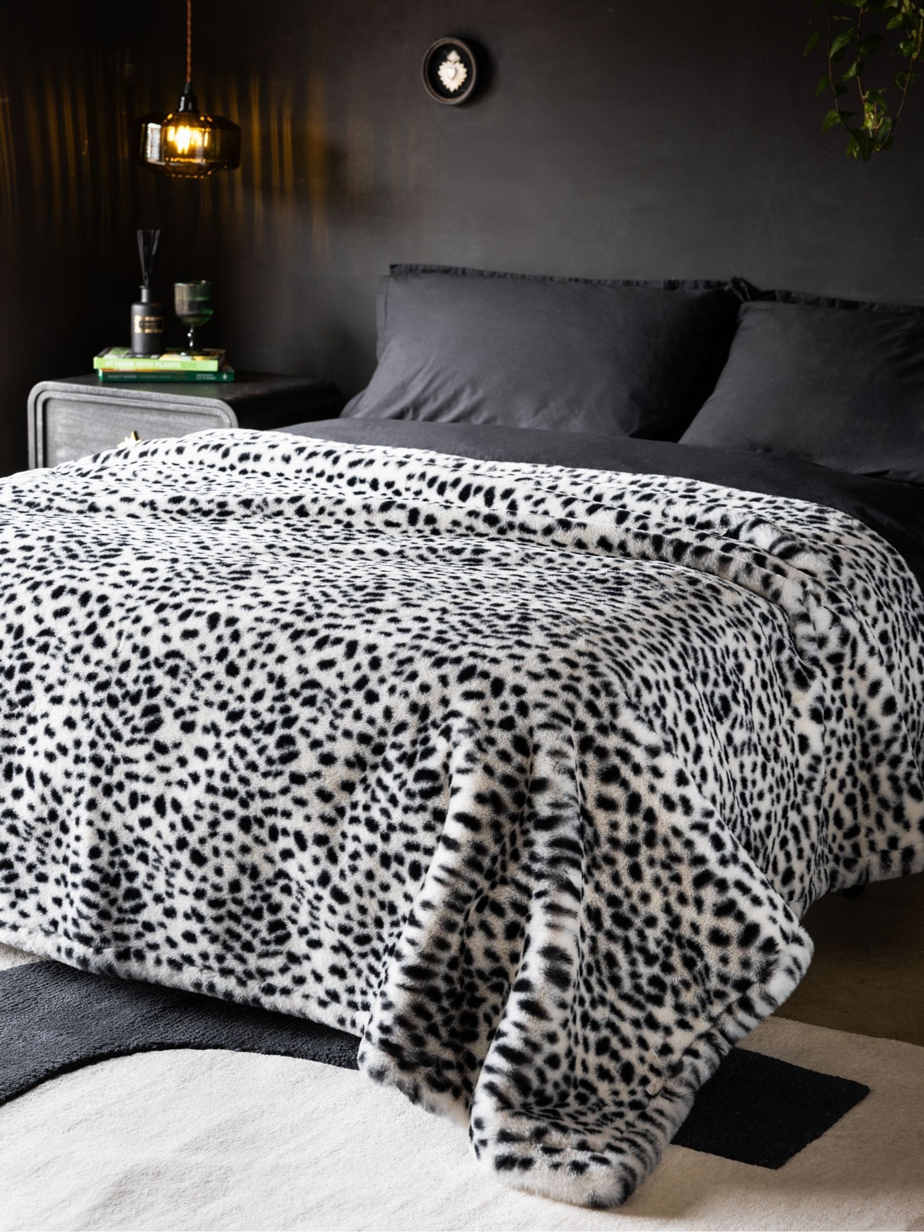 Rockett St George Leopard Love Faux Fur Throw 150cm x 200cm