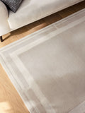 Sosandar Grey Serafina tufted border rug (British brand)