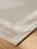 Sosandar Grey Serafina tufted border rug (British brand)