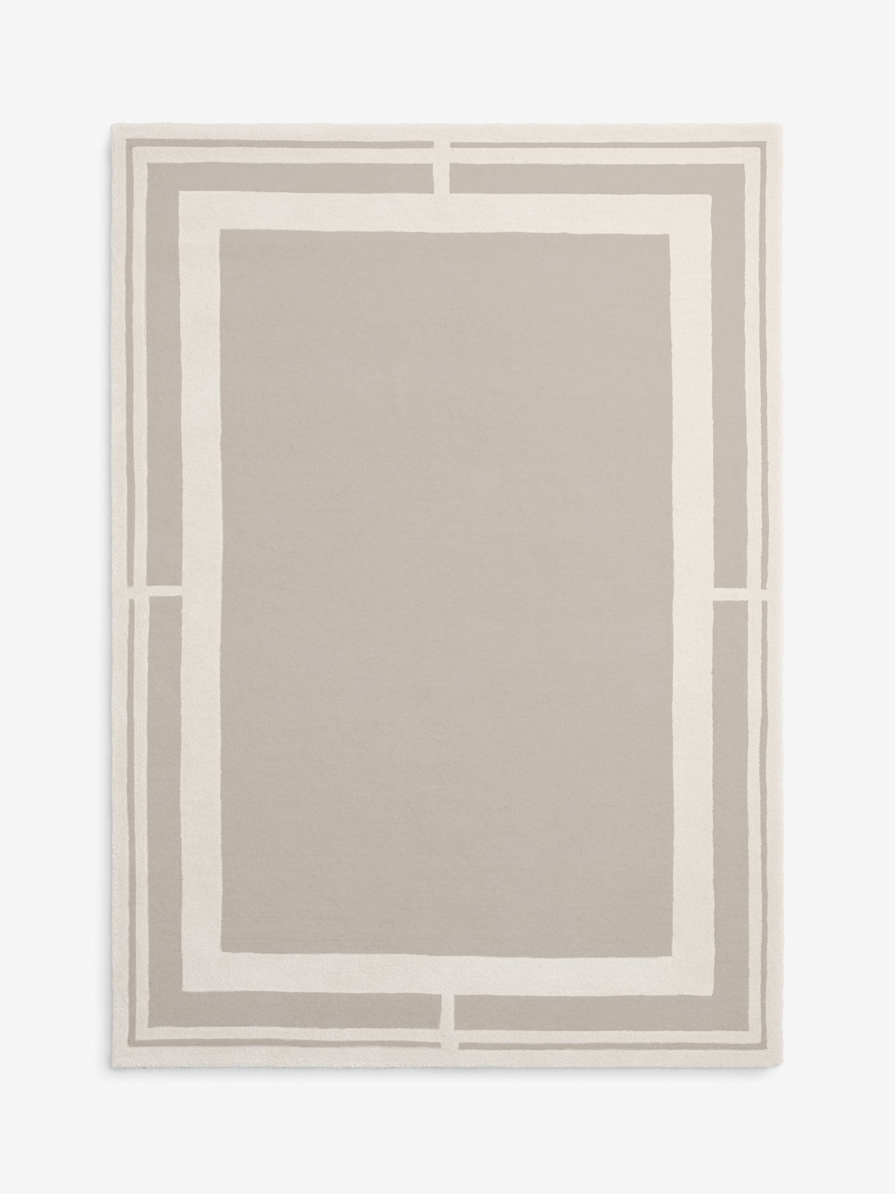Sosandar Grey Serafina tufted border rug (British brand)
