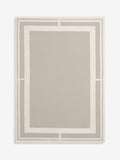 Sosandar Grey Serafina tufted border rug (British brand)
