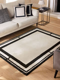 Sosandar Black Serafina Tufted Border Wool Rug