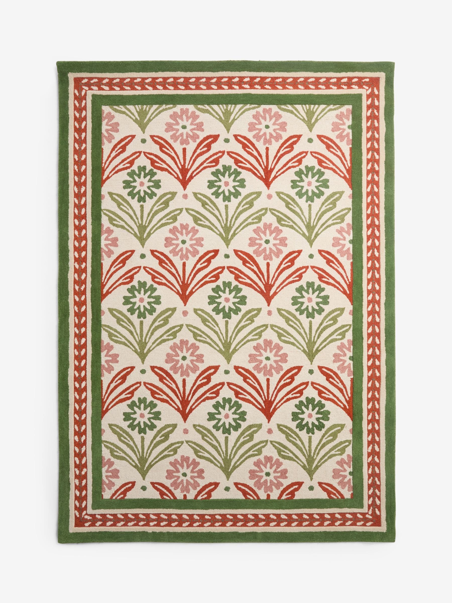 Nina Campbell Primrose Hill floral wool tufted rug (British brand)