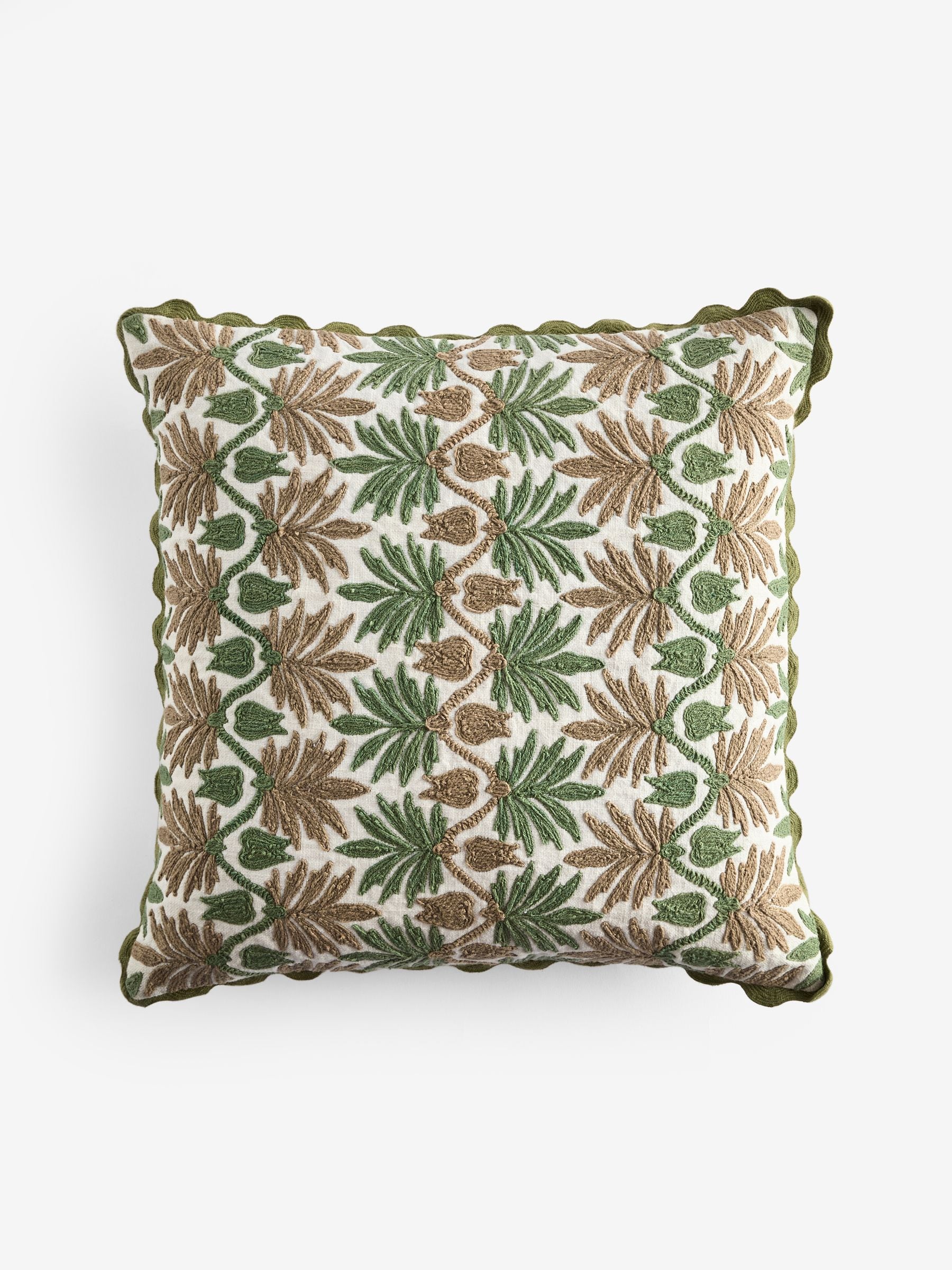 Nina Campbell embroidered cushion 43cm, UK version