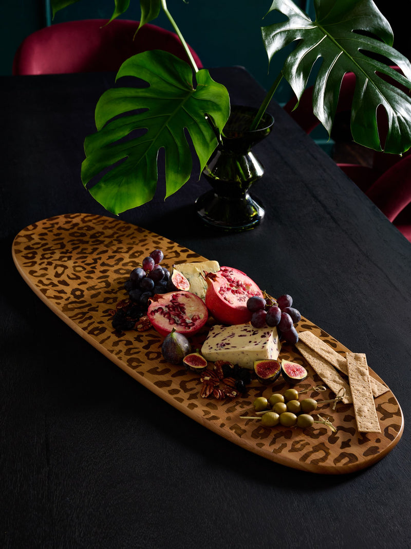 Leopard pattern XL serving board, UK version