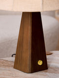 MADE.COM dark wood Benny table lamp, imported from the UK