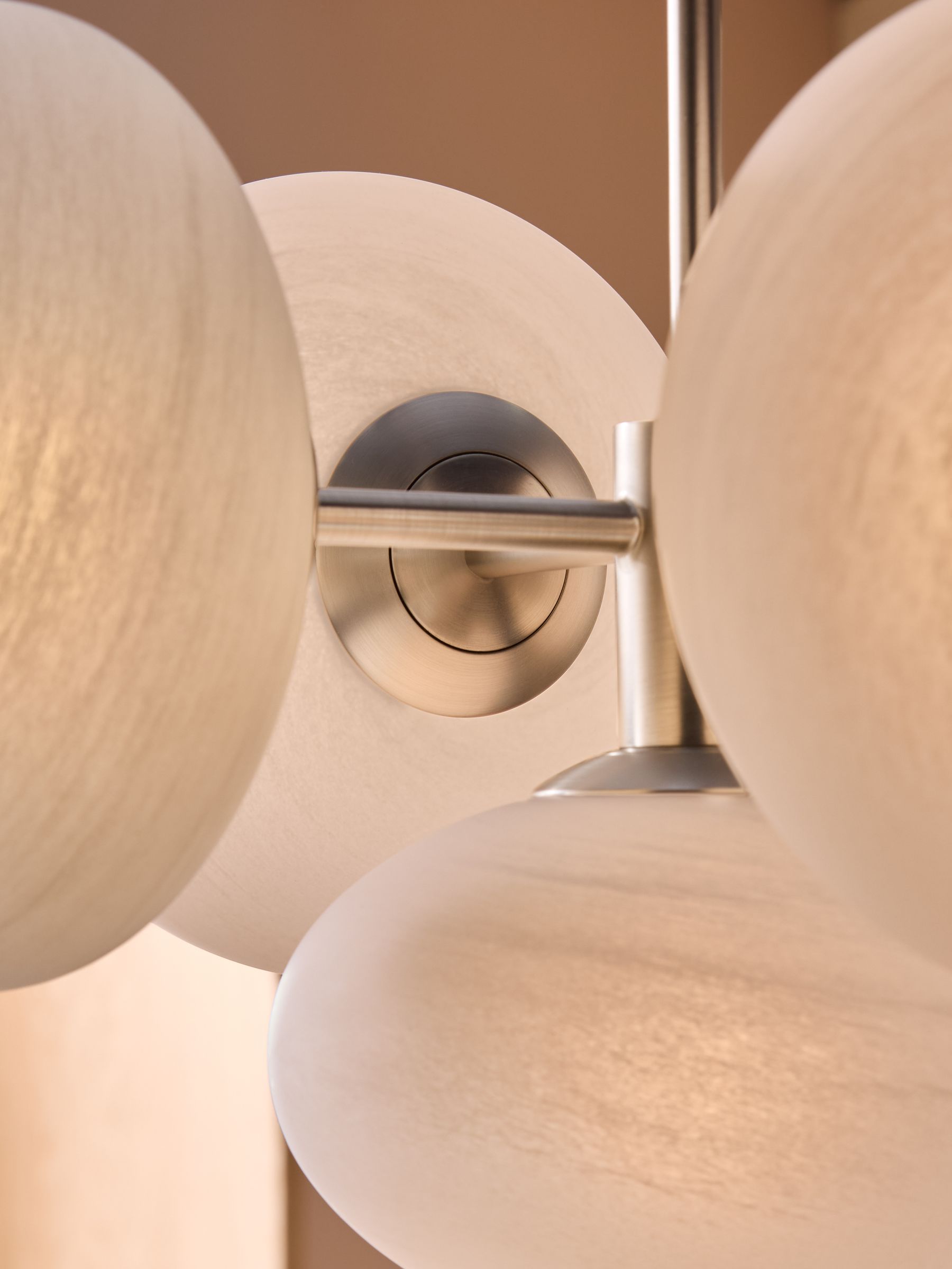 MADE.COM Caleb pendant light silver frosted glass orbs - British product