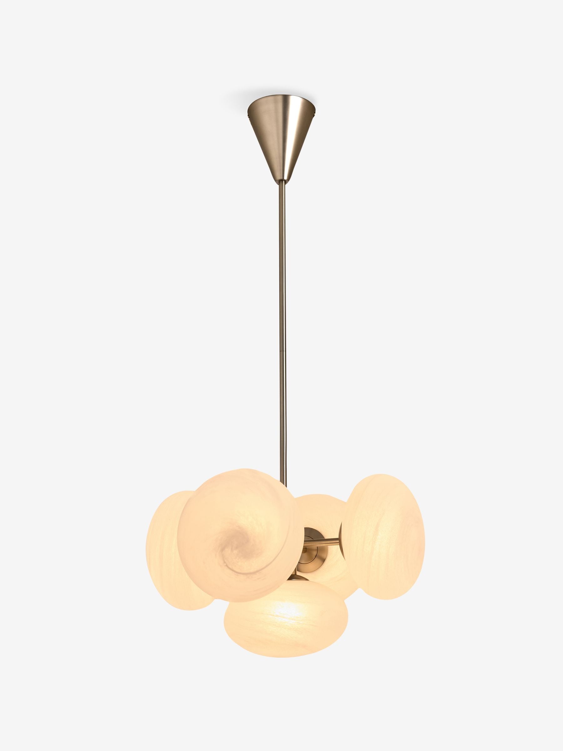 MADE.COM Caleb pendant light silver frosted glass orbs - British product