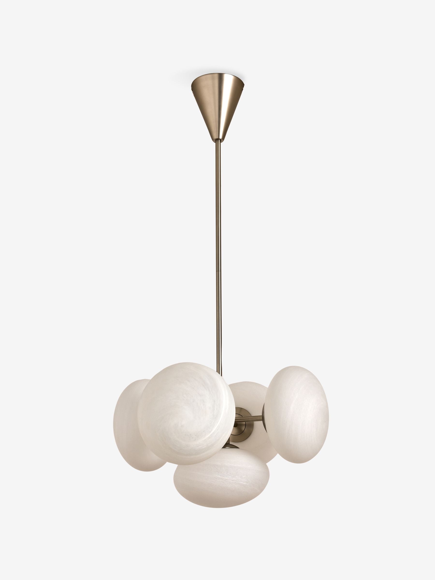 MADE.COM Caleb pendant light silver frosted glass orbs - British product