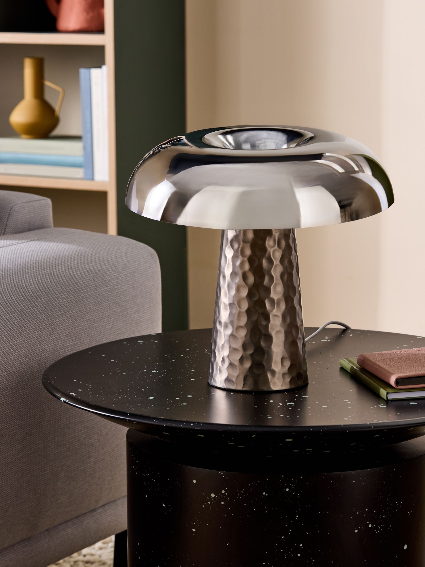MADE.COM Chrome Deja table lamp 31.9cm height - British product