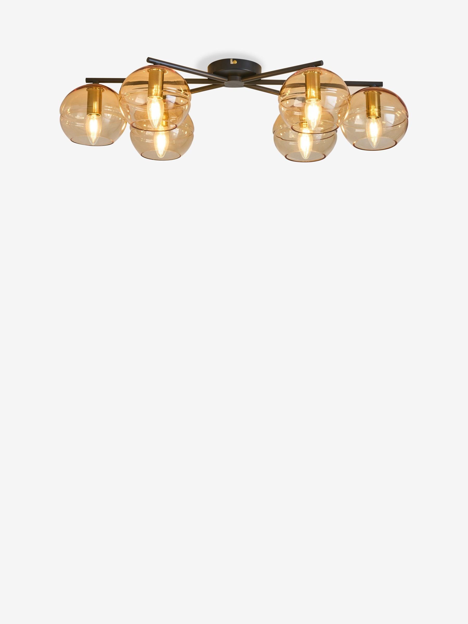 MADE.COM Mika flush light black champagne, imported from the UK