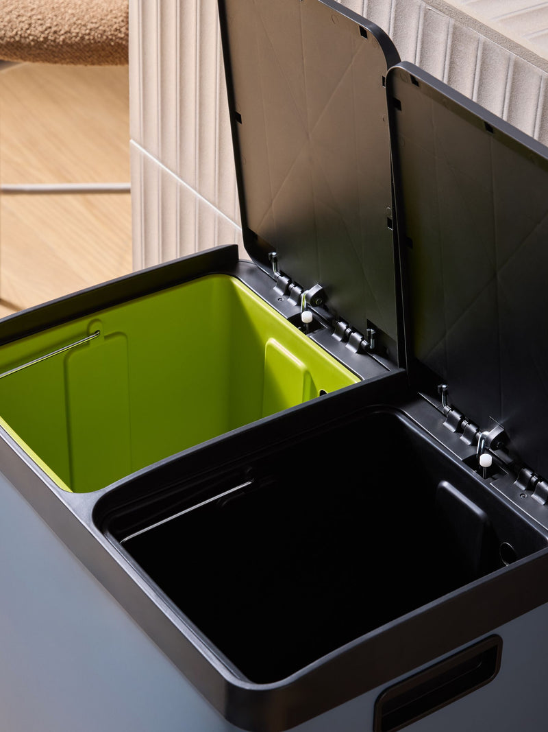 MADE.COM Terracotta 60 litre recycling and waste bin, imported from the UK