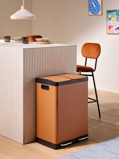 MADE.COM Terrakotta 2 Seksjoner 60 Liters Resirkulerings- og Avfallsbeholder