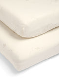 Mamas & Papas duckling cream cotbed fitted sheets 2-pack, imported from the UK