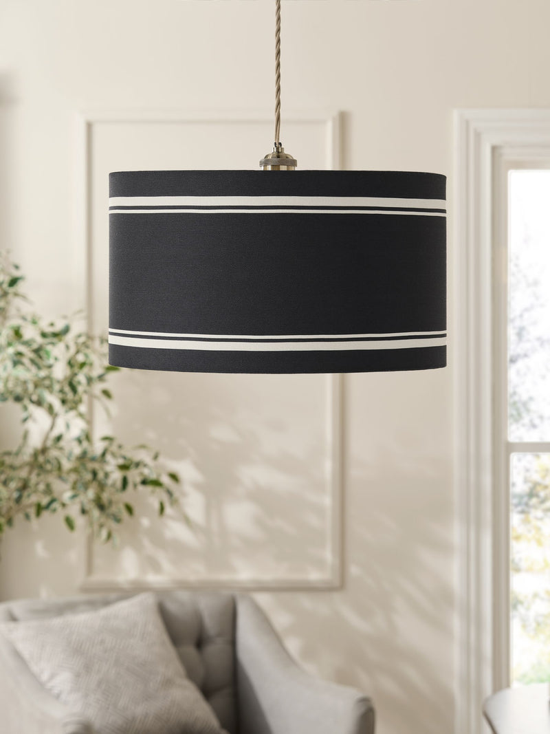Sosandar black easyfit drum lampshade 40cm British brand