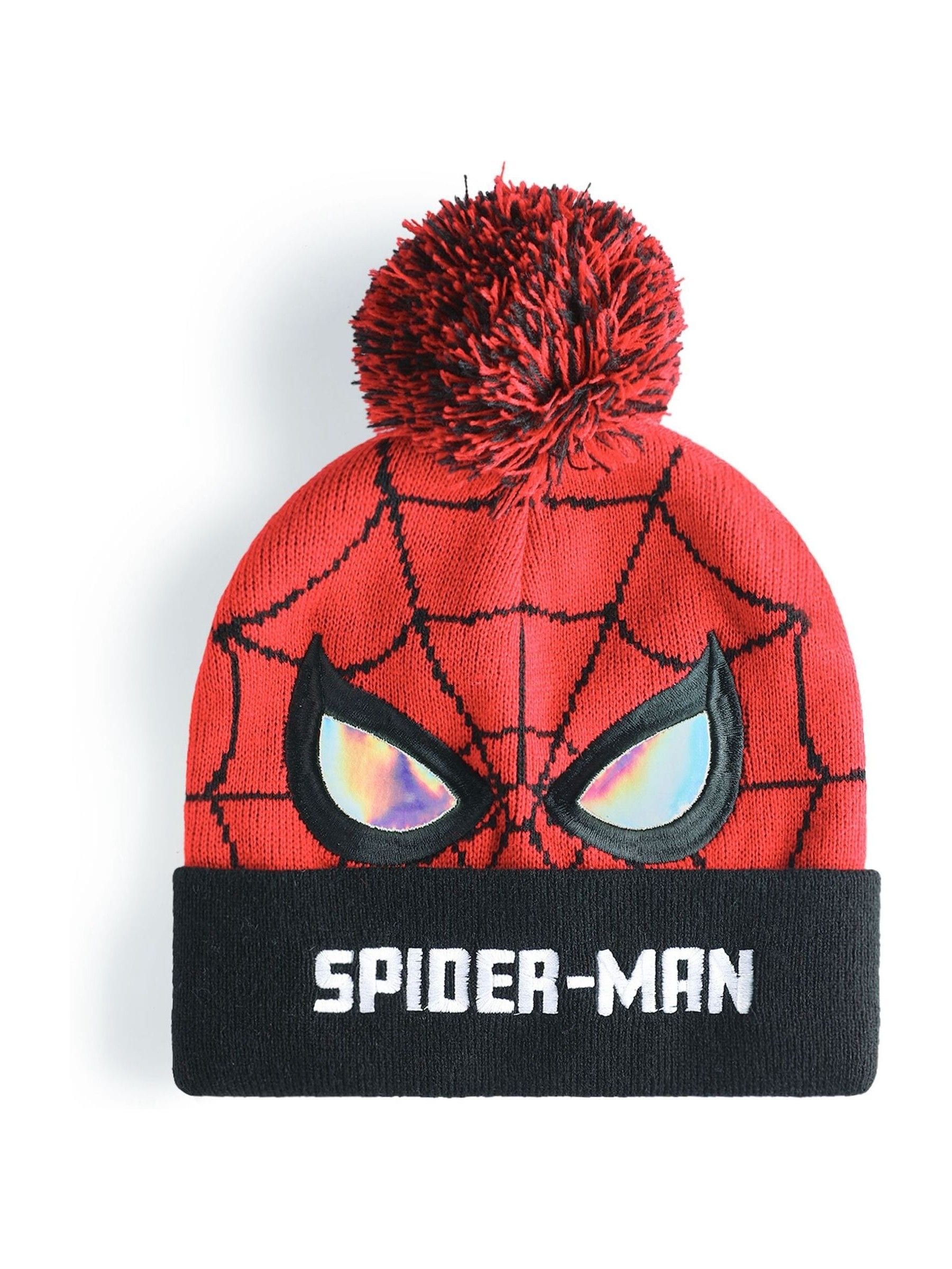 Vanilla Underground Marvel Spider-Man boys hat and gloves set, UK version