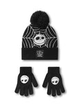 Vanilla Underground Nightmare Before Christmas beanie and gloves set, imported from the UK