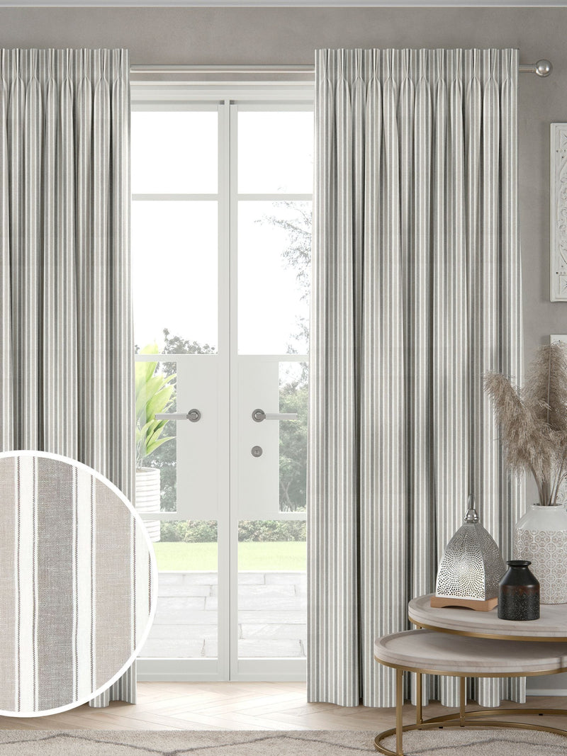 Next pebble grey Dendi made to measure curtains (British brand)