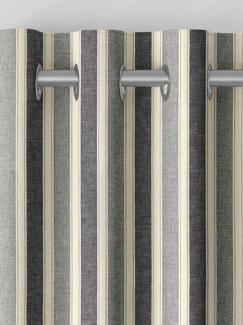 Next denim blue Dendi made-to-measure curtains, imported from the UK