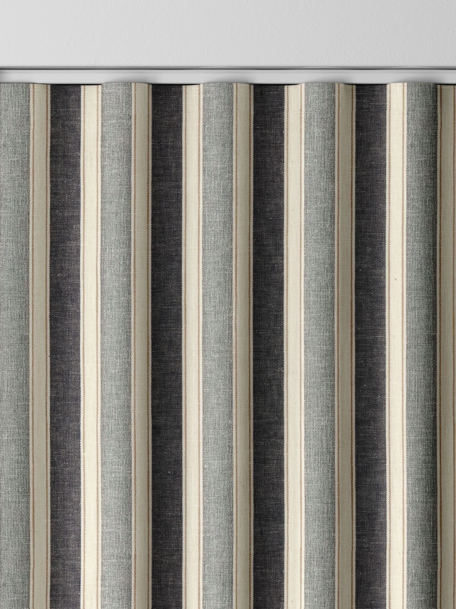 Next denim blue Dendi made-to-measure curtains, imported from the UK