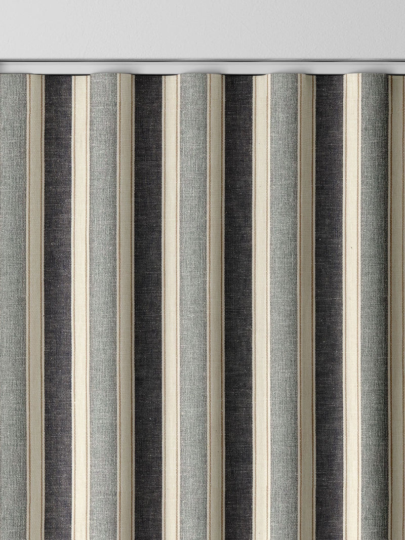 Next denim blue Dendi made-to-measure curtains, imported from the UK