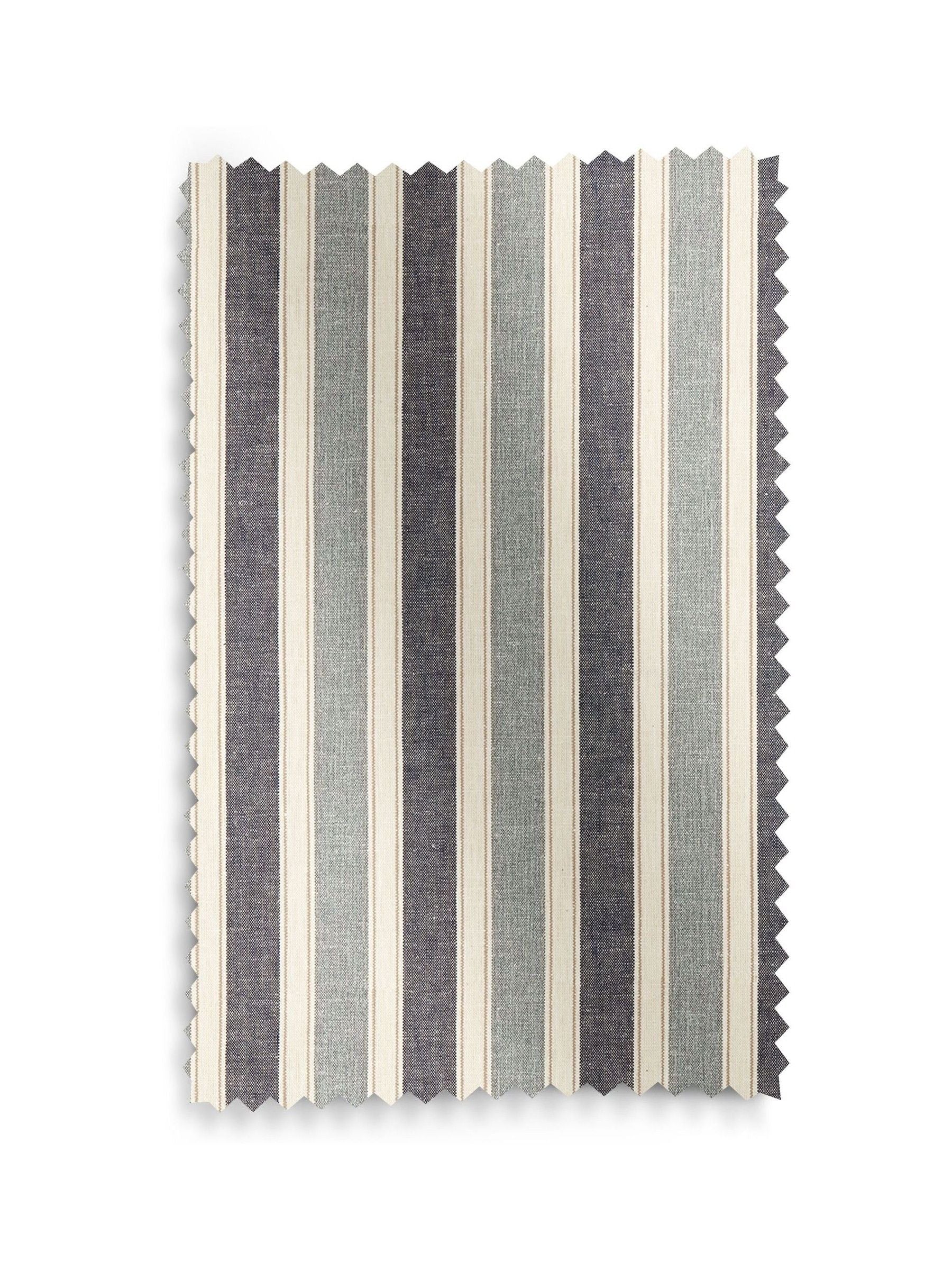 Next denim blue Dendi made-to-measure curtains, imported from the UK