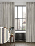 Next denim blue Dendi made-to-measure curtains, imported from the UK