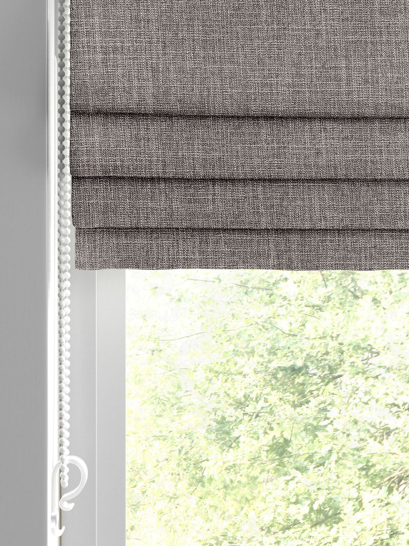Viam Roman blind in Fog Grey, imported from the UK