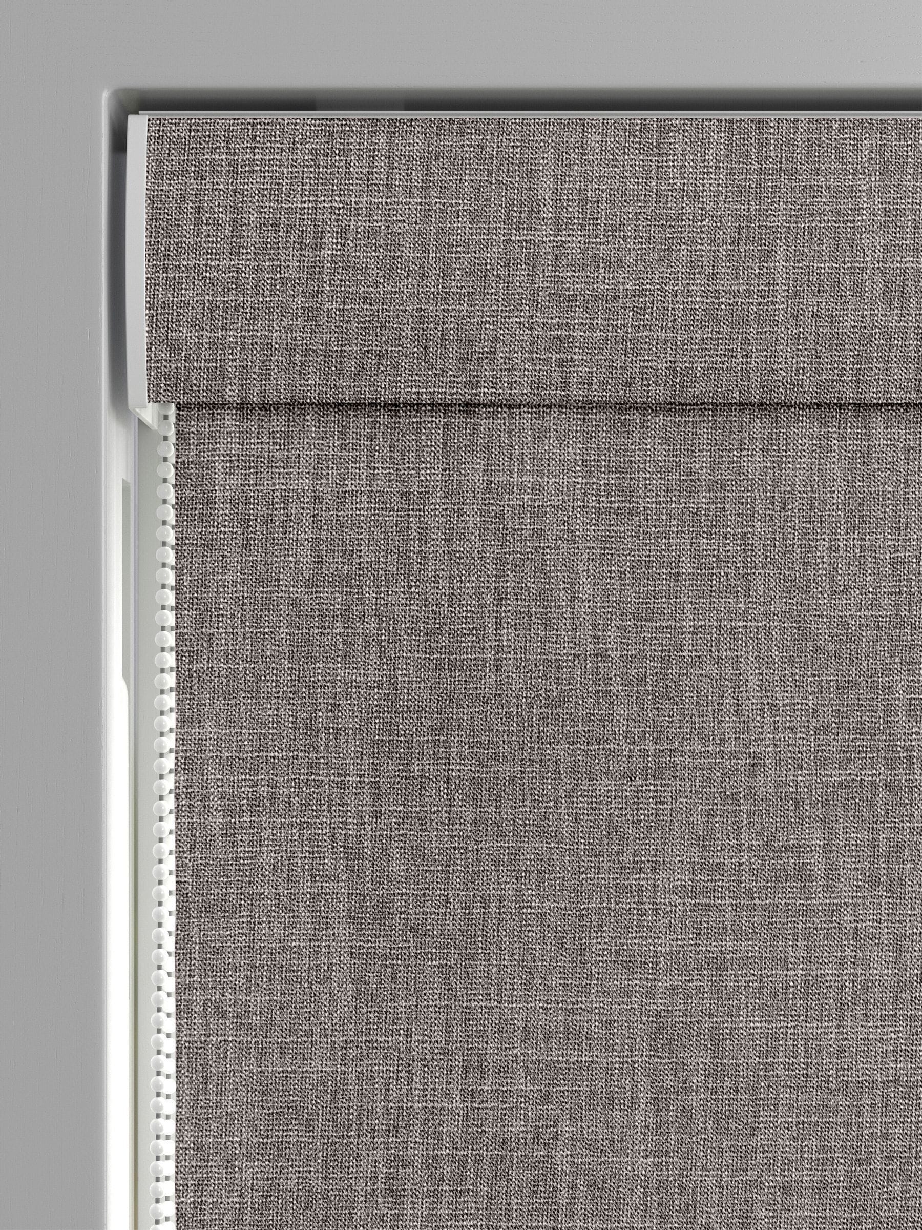 Viam Roman blind in Fog Grey, imported from the UK