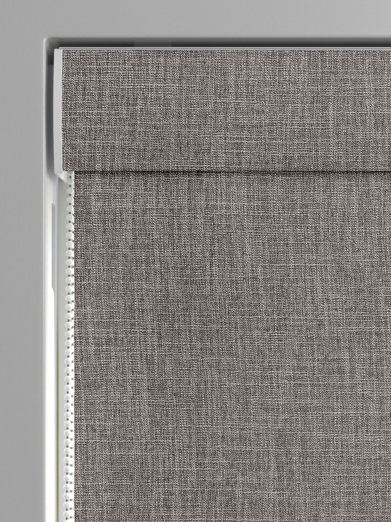 Viam Roman blind in Fog Grey, imported from the UK