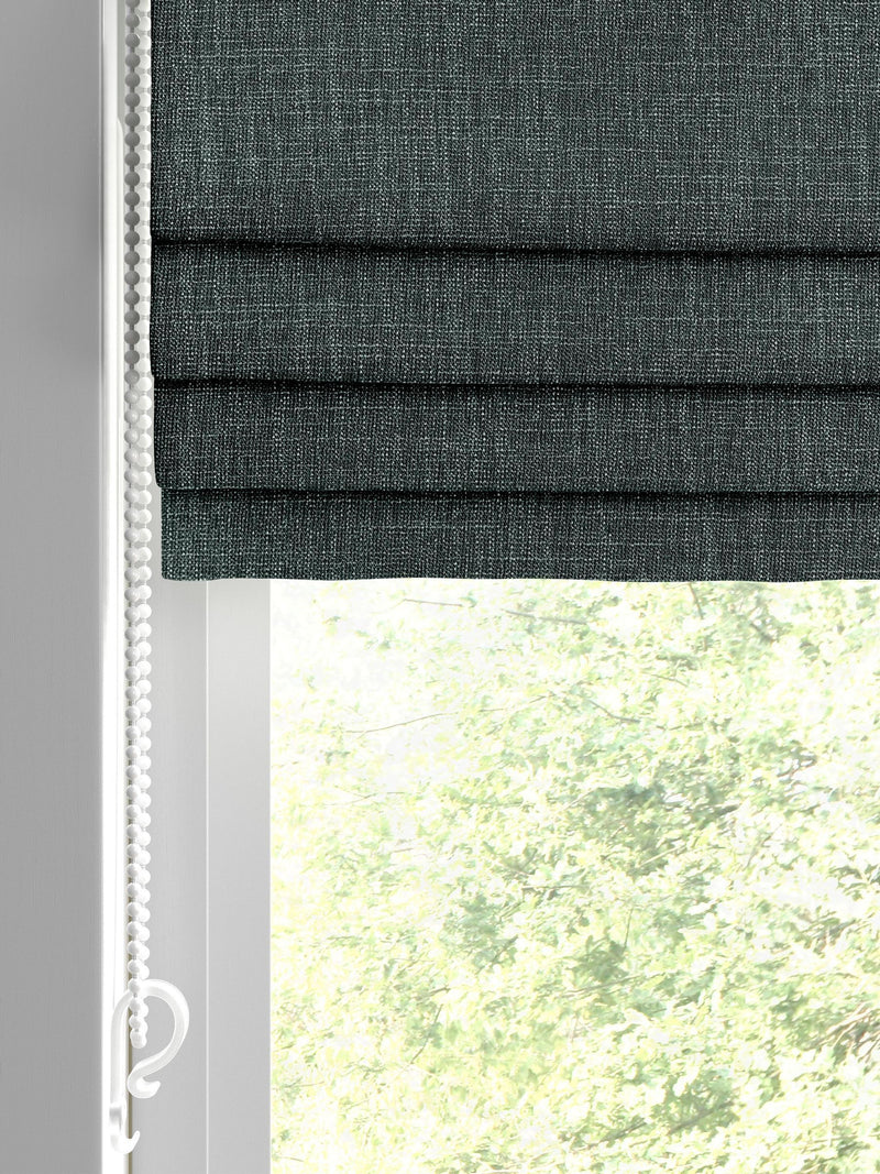 Next made to measure emerald green roman blind, imported from the UK