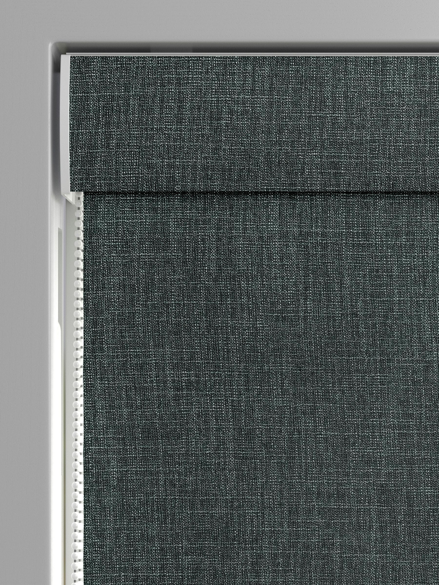 Next made to measure emerald green roman blind, imported from the UK